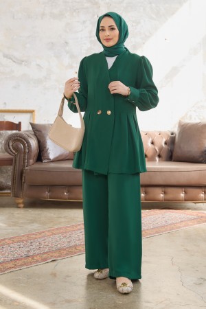 Linda Jacket Trousers Set - Emerald
