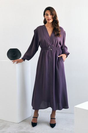 Laura Waist Gathered Cape - Lilac