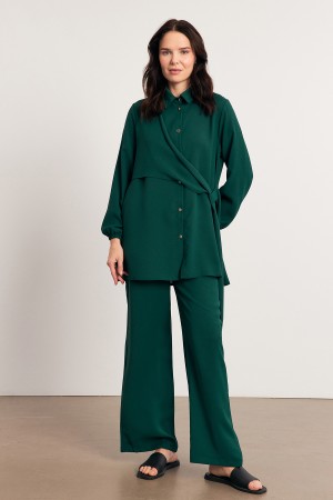 Perla Tunic Trouser Set - Emerald