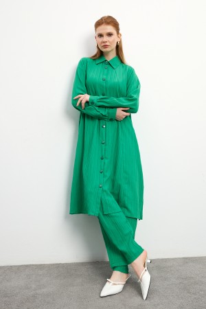 Elina Tunic Trouser Set - Green