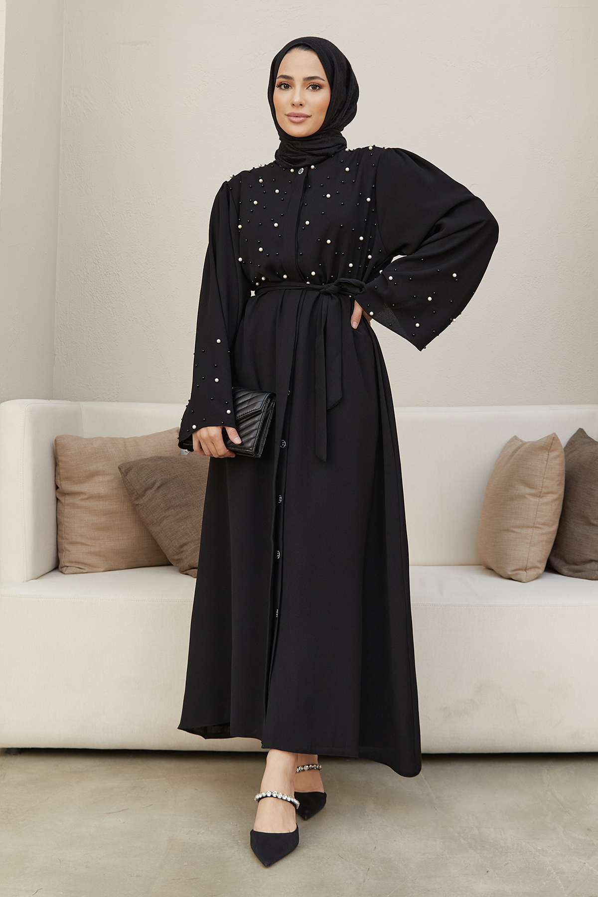 Abaya 2025 with pearls